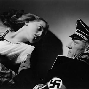 Still of John Carradine and Patricia Morison in Hitler's Madman (1943)