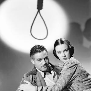 Still of Alan Curtis and Patricia Morison in Hitlers Madman 1943