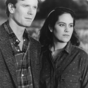 Still of Annabeth Gish and William R Moses in Mystic Pizza 1988