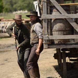 Still of Chris Large and Anson Mount in Hell on Wheels 2011