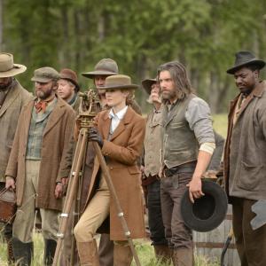 Still of Anson Mount, Dominique McElligott and Dohn Norwood in Hell on Wheels (2011)
