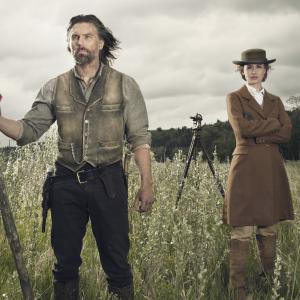 Still of Anson Mount and Dominique McElligott in Hell on Wheels 2011