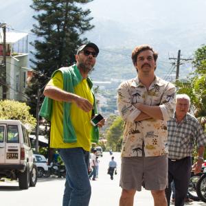 Still of Wagner Moura and Jos Padilha in Narcos 2015