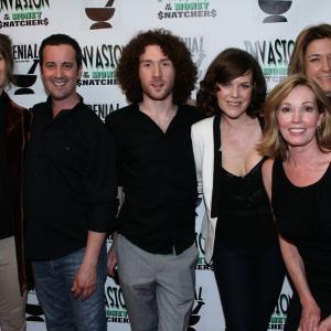 Lou Mulford with the partial cast of Room 105 The Highs and Lows of janis Joplin Sophie B Hawkins Gigi Gaston at the friends and family screening of INVASION OF THE MONEY NATCHER