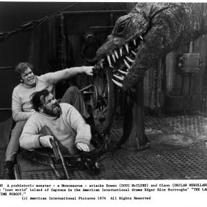Still of Doug McClure and Declan Mulholland in The Land That Time Forgot (1975)