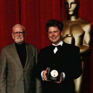 The President of the Academy, Frank Pierson, presented the Student Academy Award to Laurits Munch-Petersen for his film 
