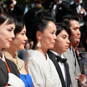 Naomi Kawase, Miyuki Matsuda, Jun Murakami, Makiko Watanabe, Jun Yoshinaga and Nijirô Murakami at event of Futatsume no mado (2014)