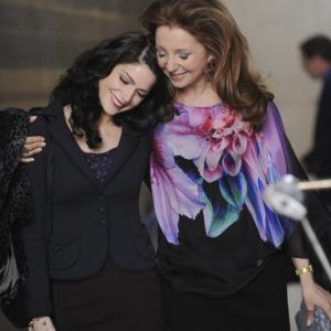 Still of Donna Murphy and Janet Montgomery in Made in Jersey: Pilot (2012)