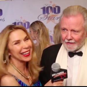Jacqueline Murphy Interviewing Jon Voight Oscars 2014 @ Night of 100 Stars