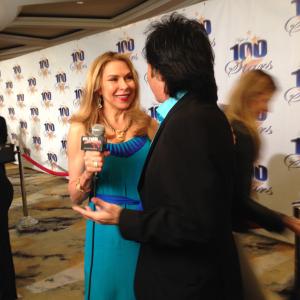Jacqueline Murphy As on air personality interviewing on the Red Carpet  Night of 100 Stars