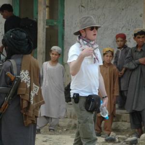 Paul Murphy on set in Pakistan on the feature Kandahar Break 2008