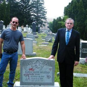 With actor George Stover at the Maryland cemetery set for CELLULOID BLOODBATH 2012