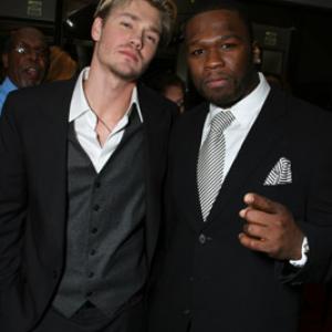 Chad Michael Murray and 50 Cent at event of Home of the Brave (2006)