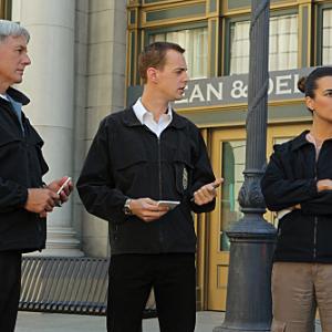 Still of Mark Harmon, Sean Murray and Cote de Pablo in NCIS: Naval Criminal Investigative Service (2003)