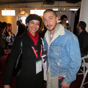 Govindini Murty and Shia LaBoeuf at the Stella Artois Lounge Sundance Film Festival Jan 22 2013