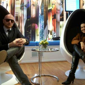 Govindini Murty and director Mads Brugger at HewlettPackard House Sundance 2012