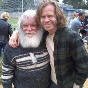 Mike Muscat with William H Macy on the set of Shameless