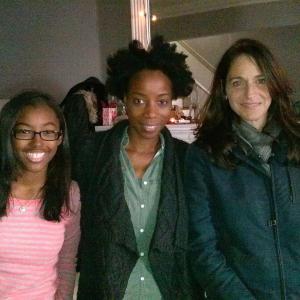 On the set of Comcast commercial with my tv daughter actress Isis and DirectorDP Theresa Wingert of FIONA 102513