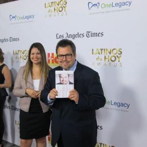 Rick Najera on red carpet promoting his new memoir, Almost White: Forced Confessions of a Latino in Hollywood