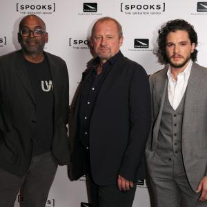 Peter Firth, Bharat Nalluri and Kit Harington at event of Spooks: The Greater Good (2015)