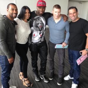 Omari Hardwick,KathrineNarducci 50 Cent, Joe Sikora, Randell Emmett ON Set Of 