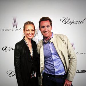 The Weinstein Company party at Cannes Film Festival Blueyed Producer Jamee Natella with CW3PR publicist Charley Walters