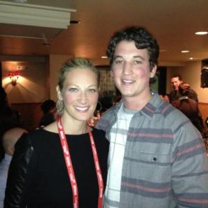 Blueyed Producer Jamee Natella with Miles Teller the star of the Sundance film Spectacular Now
