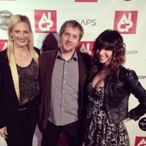Red Carpet for the 2012 AICP Holiday Party at the Roosevelt  Jamee Natella Randy Kent and Lisa Skarveles
