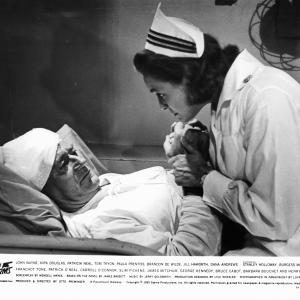 Still of John Wayne and Patricia Neal in In Harms Way 1965