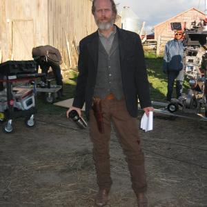 Brent Neale behind the scenes of The Pinkertons television show