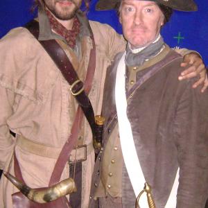 Tom Mison and William Neenan on the set of 'Sleepy Hollow'