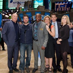 NYC NY  The cast of Psych LR Corbin Bernsen James Roday Dule Hill Kirsten Nelson Timothy Omundson Maggie Lawson  on the floor of the NYSE October 6 2011