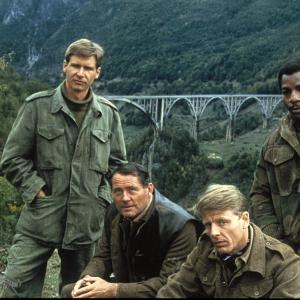 Still of Harrison Ford, Robert Shaw, Carl Weathers, Edward Fox and Franco Nero in Force 10 from Navarone (1978)