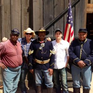 Ingo Neuhaus with members of the US Army 10th Cavalry Buffalo Soldiers a group dedicated to preserving the history of this decorated unit With Brad Neuhaus