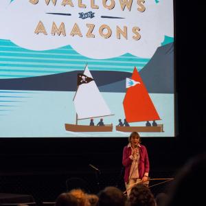 Sophie Neville giving a QA at the 40th Anniversary screening of the EMI family film Swallows  Amazons at a cinema in Cumbria