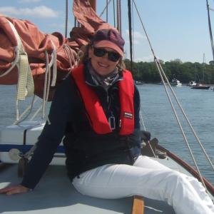 Sophie Neville sailing the 'Nancy Blackett', May 2013