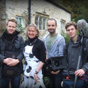 Sophie Neville with a film crew from Betty Television for Channel 4