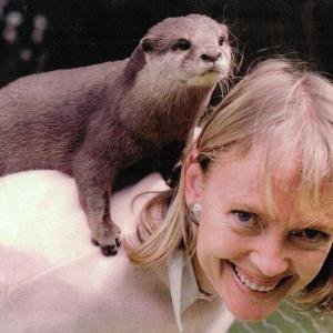 Sophie Neville with her tame otter