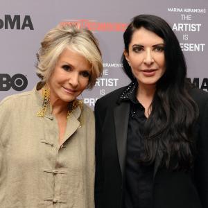 Marina Abramovic and Sheila Nevins at event of Marina Abramovic The Artist Is Present 2012