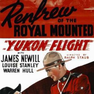 Karl Hackett Warren Hull James Newill and Louise Stanley in Yukon Flight 1940
