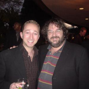 Jonathan Newman with &nsbp;Peter Jackson, 2004 Golden Globes