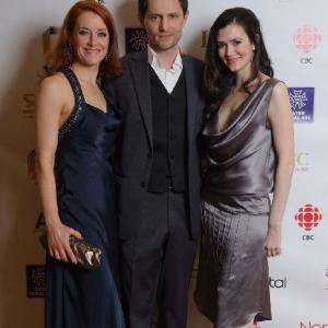 Johannah Newmarch, John Emmet Tracy and Laura Adkin at the 2012 Leo Awards