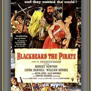 Linda Darnell and Robert Newton in Blackbeard, the Pirate (1952)