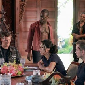 Still of Sahr Ngaujah, Will Rothhaar, Chad Michael Collins and Jessica Camacho in Last Resort (2012)