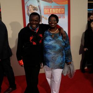 Abdoulaye N'Gom and wife on the red carpet for Blended