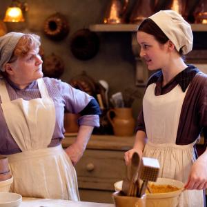 Still of Lesley Nicol and Sophie McShera in Downton Abbey 2010
