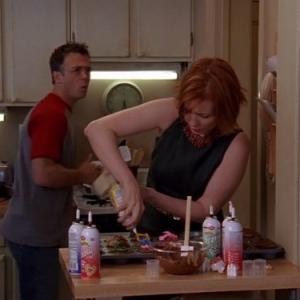 Still of David Eigenberg and Cynthia Nixon in Sex and the City 1998