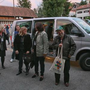 Arrival to filmmakers dinner Zagreb JFF Festival of Tolerance