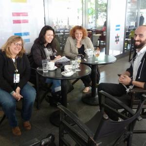 with Festival Director Natasa Popovic Festival coordinators:Jelena Andraic and Sanjin Kastelan.