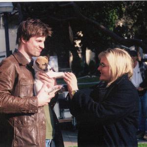 on set of New York Summer Project aka the Revolution with actor Gale Harold and writerdirectorproducer Michele Noble